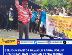 Geruduk Kantor Bawaslu Papua, Forum Demokrasi Dan Keadilan Papua Tuding Ada Ketidakberesan Dalam PSU Pilgub