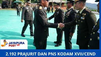 2.192 Prajurit Dan PNS Kodam XVII/Cenderawasih Naik Pangkat, Pangdam: Ini Bentuk Penghargaan Negara