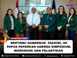 Bertemu Gubernur  Fakhiri, IDI Papua Paparkan Agenda Simposium, Workshop, Dan Pelantikan