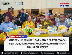 Gubernur Fakhiri: Barnabas Suebu Tokoh Besar, 80 Tahun Pengabdian Jadi Inspirasi Generasi Papua