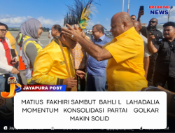 Matius Fakhiri Jemput Bahlil Lahadalia Di Sentani, Momentum Konsolidasi Golkar Papua Kian Solid